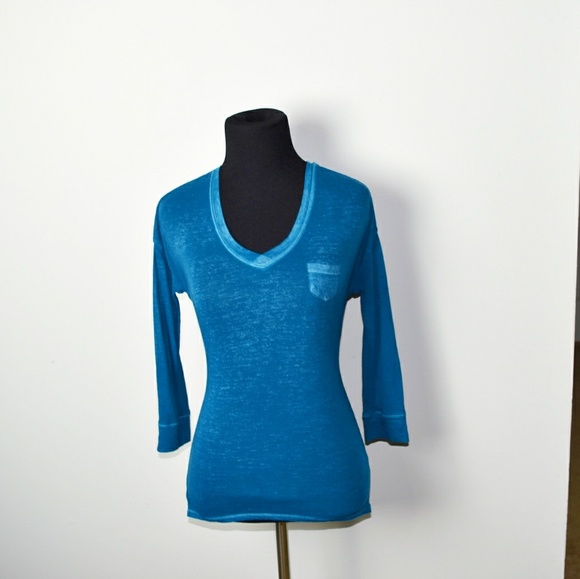 Tops - Adorable Blue Pocket Shirt Top